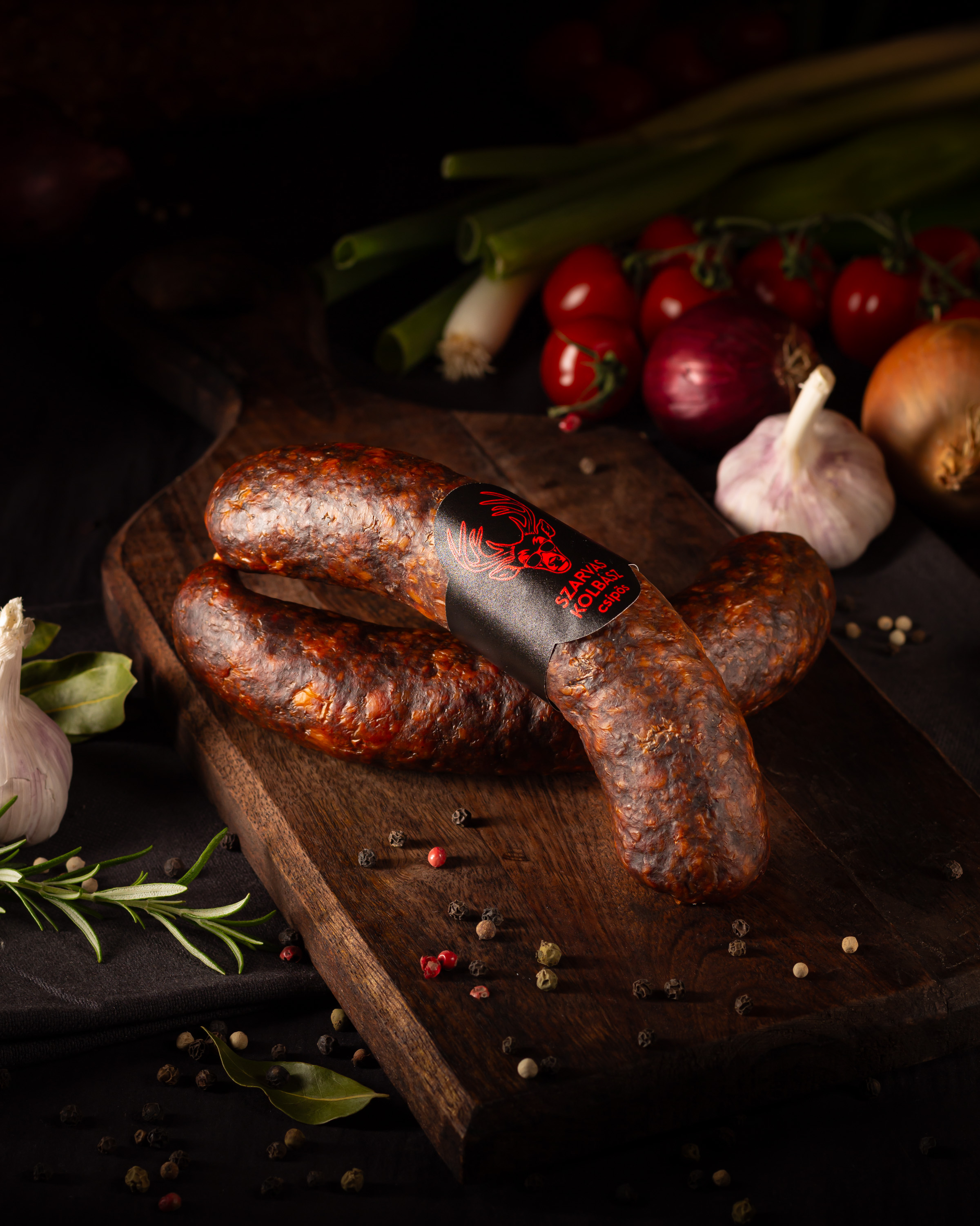 Szarvas csípős füstölt kolbász