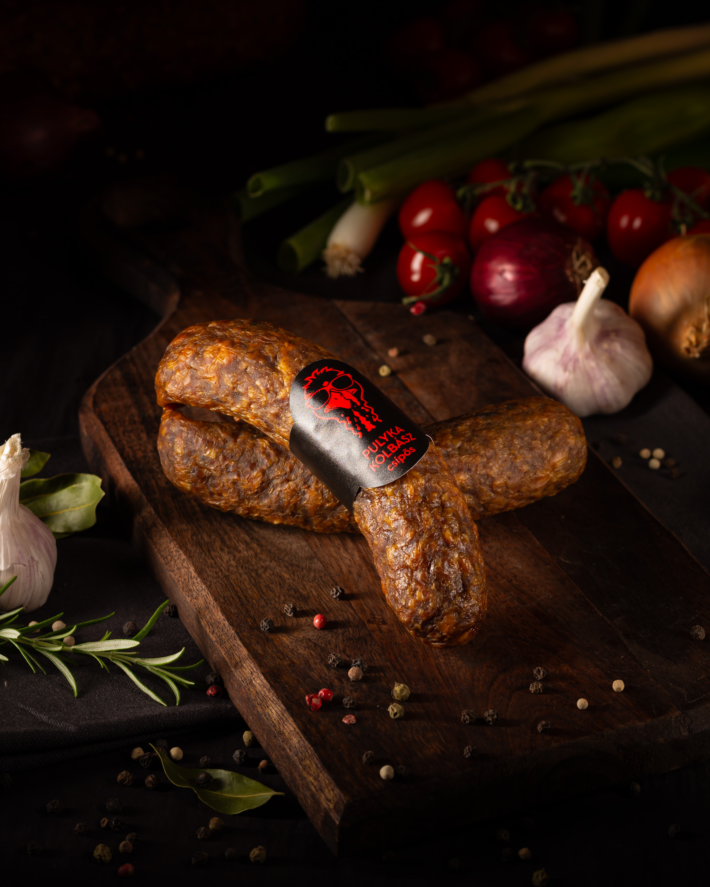 Pulyka csípős füstölt kolbász