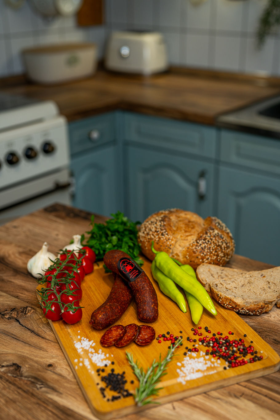 Kacsa csípős kolbász füstölt