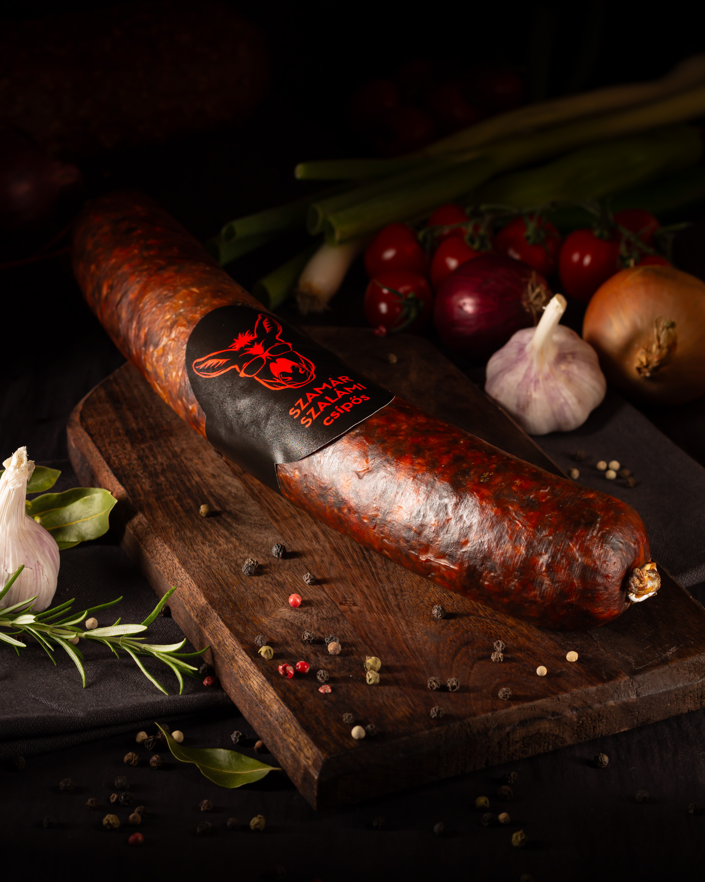 Szamár csípős füstölt szalámi