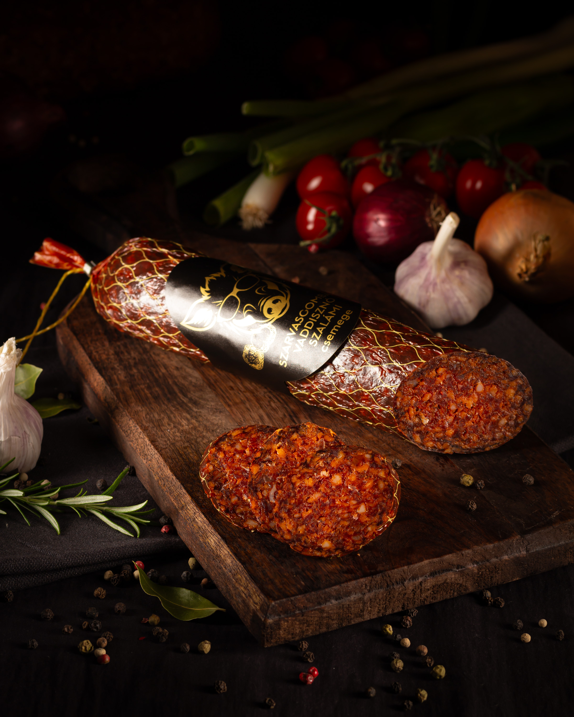 Szarvasgombás vaddisznó szalámi füstölt