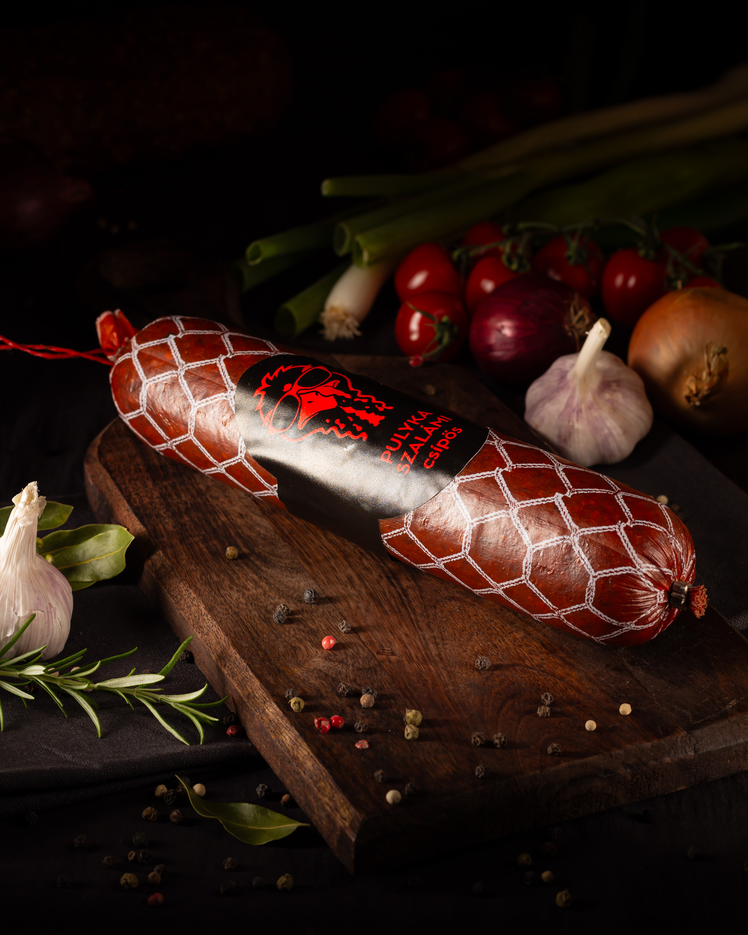 Pulyka csípős füstölt szalámi