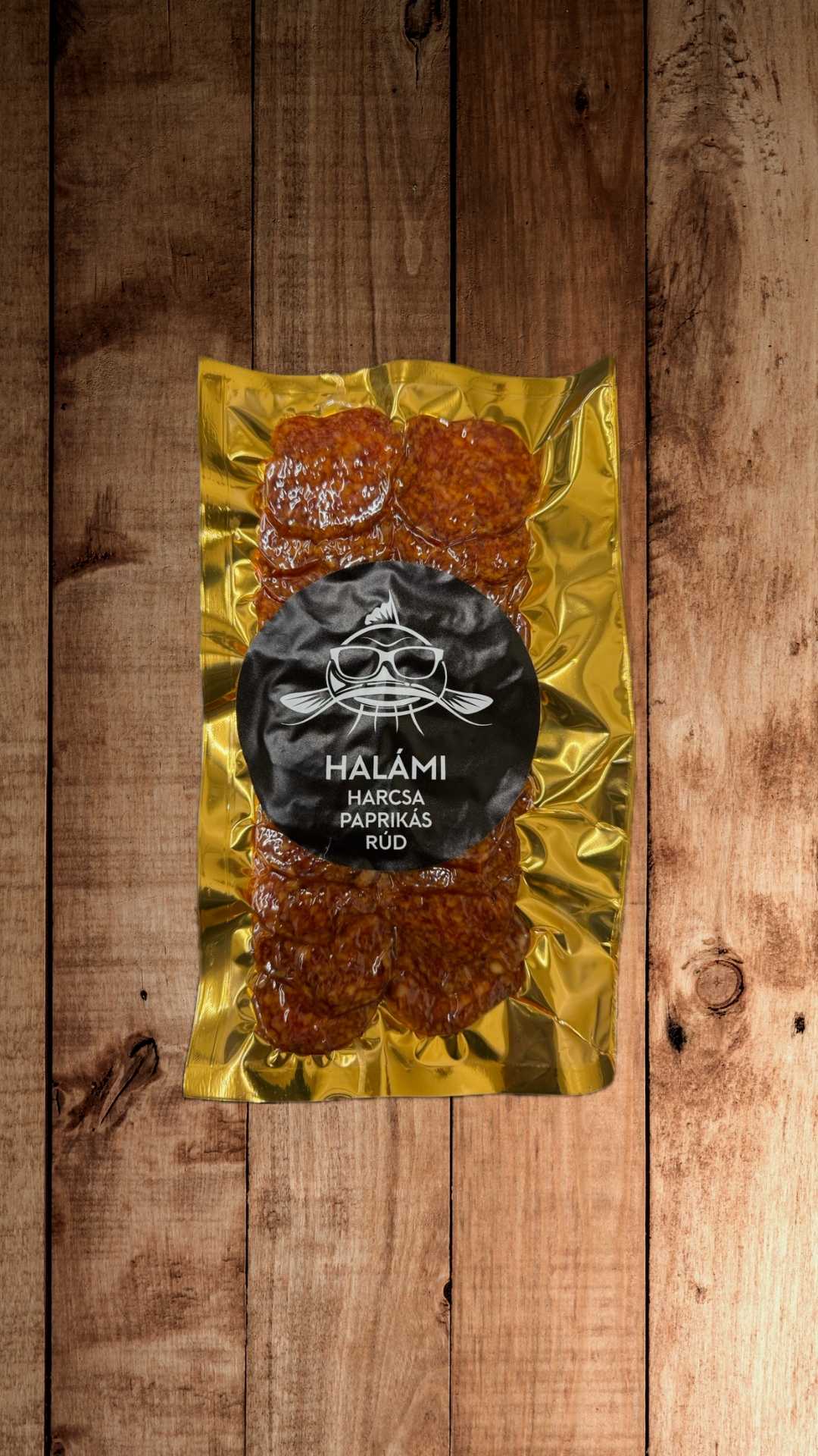 Halámi harcsa paprikás füstölt rúd szeletelt